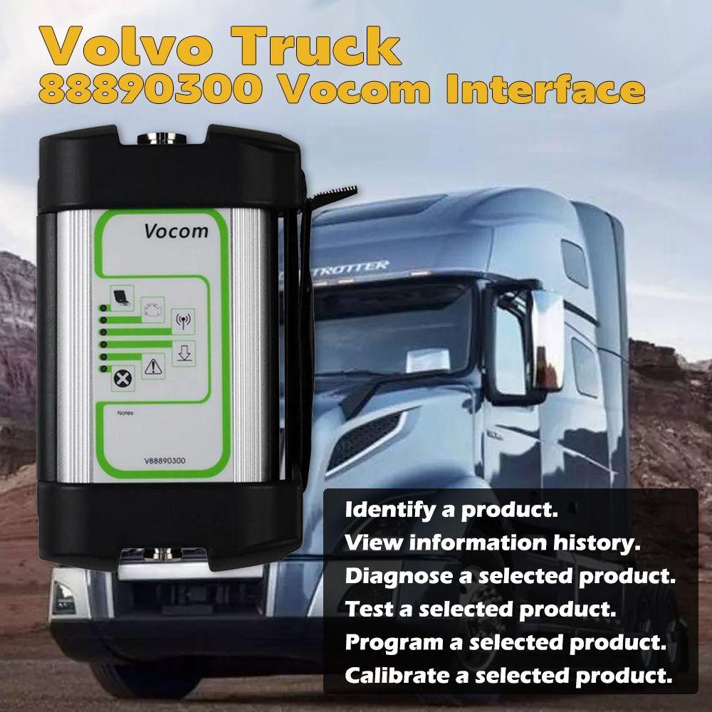 For Volvo VOCOM 88890030 with SSD PTT 2.8.15 Auto Diagnostic Scanner Excavator Heavy Duty Truck For Renault/UD/Mack Wifi/USB