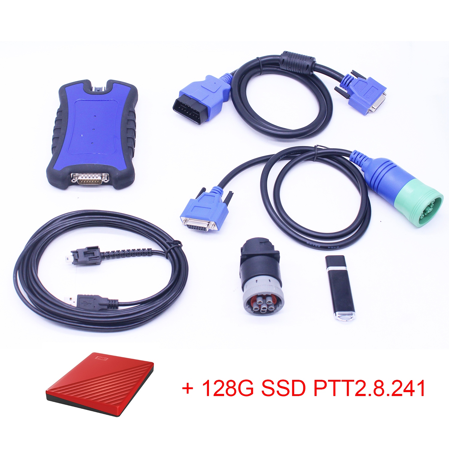 For NEXIQ3 USB LINK 3 Diagnostic Tool Data Link Adapter for Universal Truck Excavator Detroit Diesel Support PTT 2.8.241 + SSD software